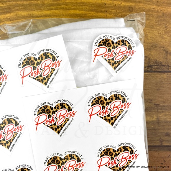 Thank You For Supporting A Posh Boss - Sticker- 2" (inches) (48ct.) [GD13-48] - Picture 3 of 7
